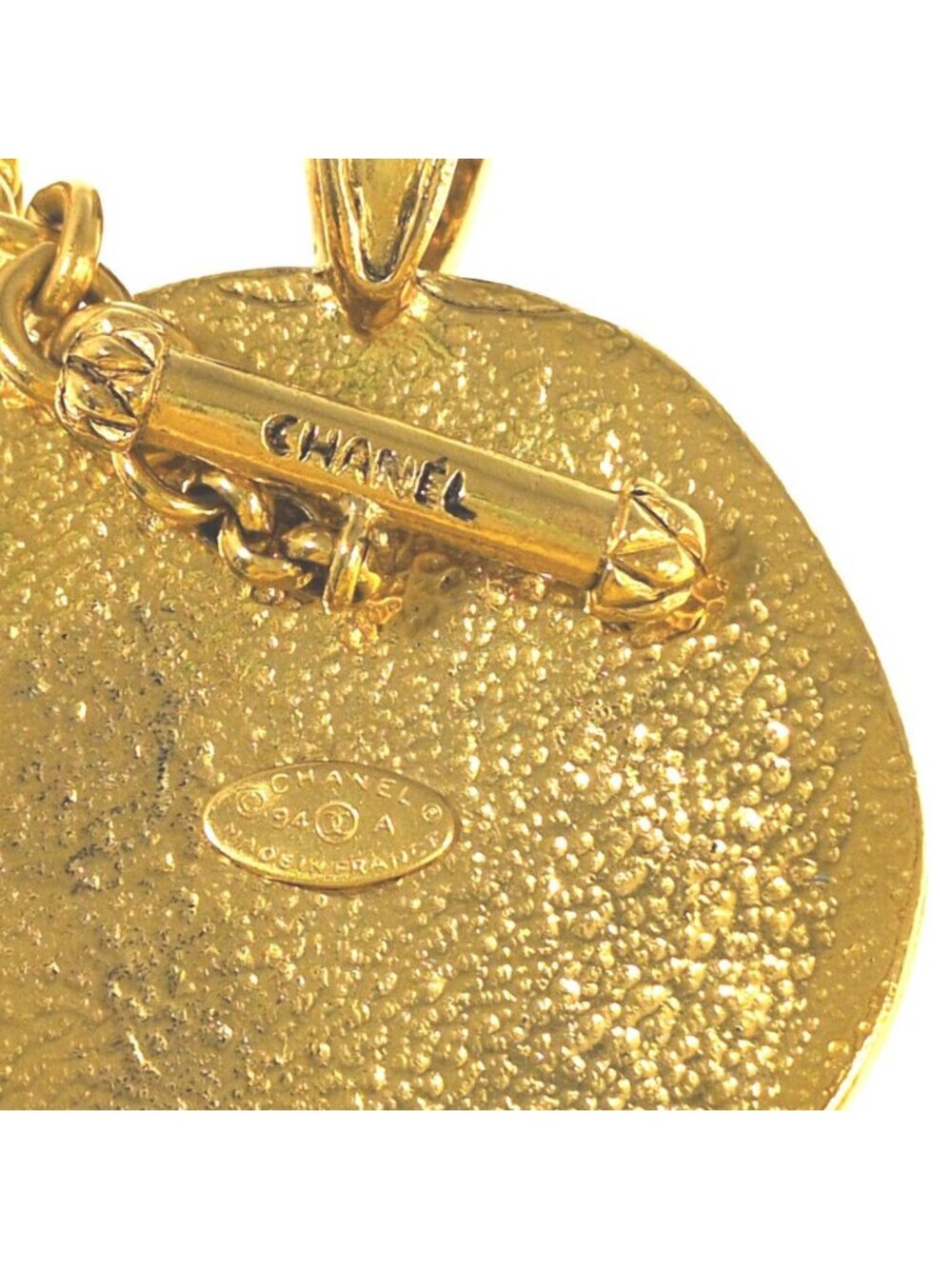 Chanel CC Logo Necklace Pendant Alloy Gold - Picture 5 of 6